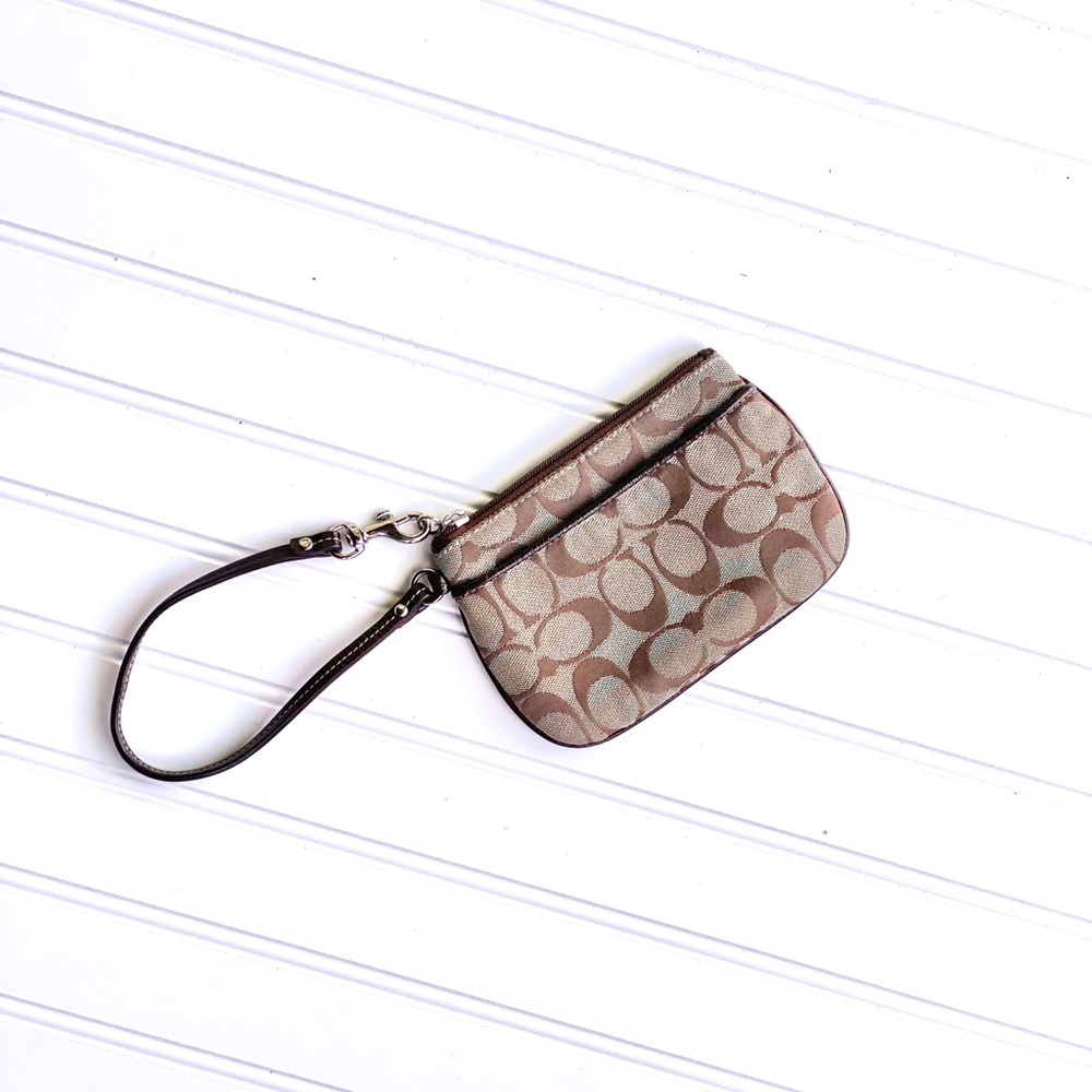 Brown couch wristlet purse